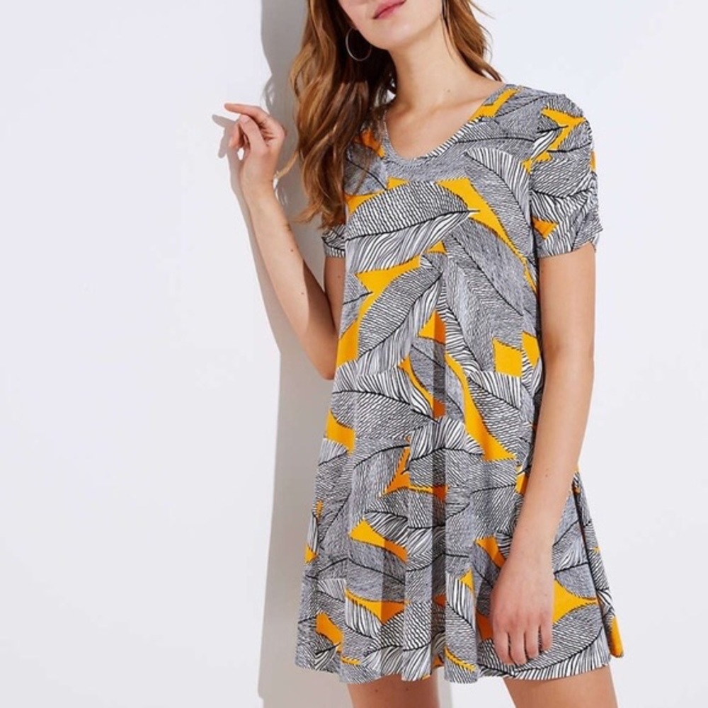 Feather Print Loft Dress